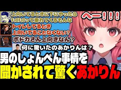 【VALO】男のしょんべん事情について聞かされ驚くあかりん【夢野あかり/ぶいすぽ切り抜き】