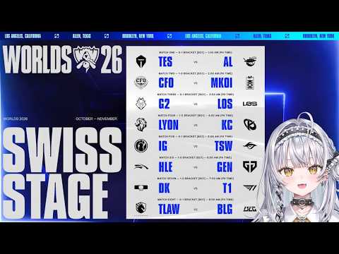 【WCS2026】Worlds 2026 Swiss Stage Day 2 - 公式ウォッチパーティー！【ぶいすぽっ！ #銀城サイネ 】
