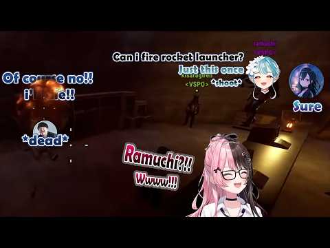 Hinano just witness Ramuchi blast K4SEN-san away [Tachibana Hinano | Vspo Vcr Rust]