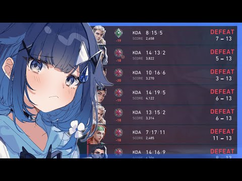 【VALORANT】어제 10연패한 것 같네요【Vspo! 공식 / 코카게 츠무기】