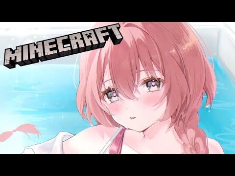 [Minecraft] Summer Summer Summer!! Building My Town..!! [Vspo! Official Amayui Moka]