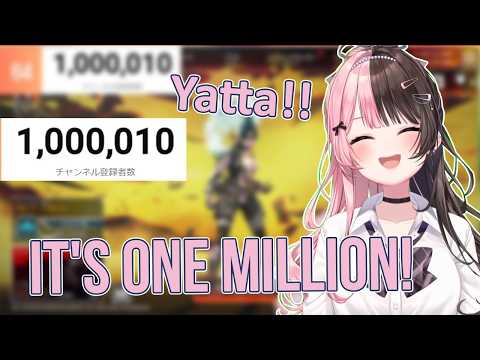 Hinano Reached One Million Subscribers!【Tachibana Hinano/Vspo!]